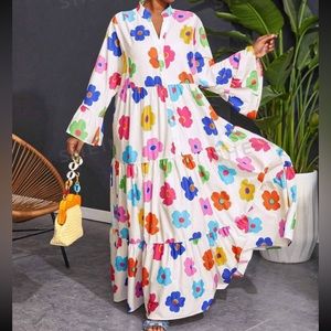 Multicolor flora dress from SHEIN. Plus size-20(4XL).